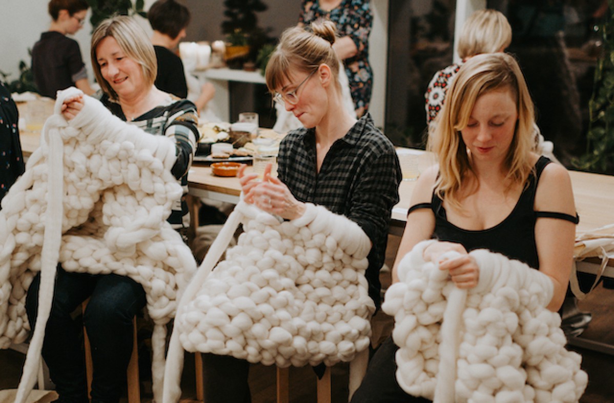 combineren Bourgeon thee Volg een workshop arm knitting, dat is van sportief en creatief zijn in  elkaar.