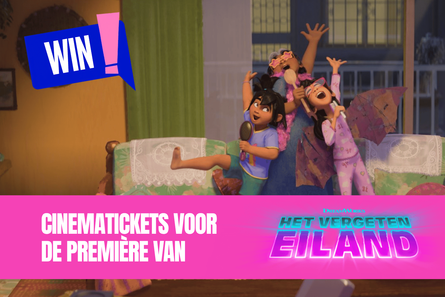Win (80!) cinematickets voor het hele gezin, voor de Maison Slash-première van Het Vergeten Eiland