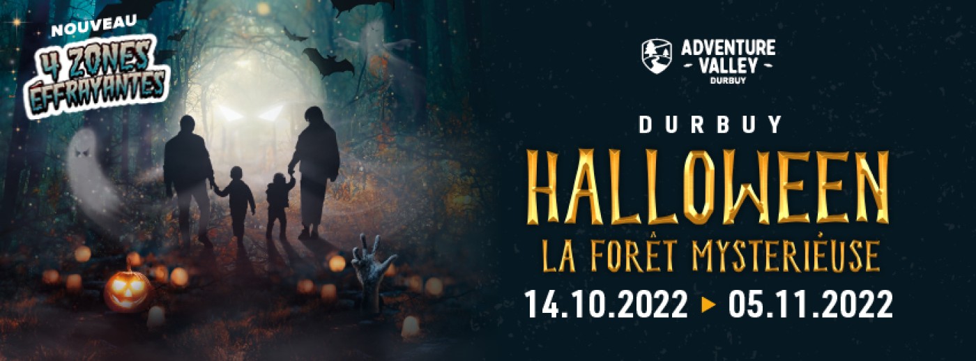 Halloween, la forêt mystérieuse, une balade nocturne féérique à Adventure Valley Durbuy