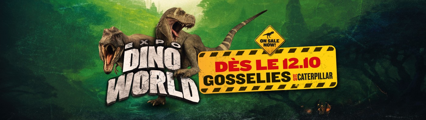 Expo Dino World, la plus grande exposition de dinosaures débarque à Charleroi !
